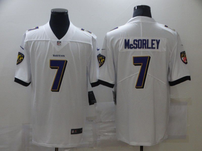 Men Baltimore Ravens #7 Mcsorley White Nike Limited Vapor Untouchable NFL Jerseys->baltimore ravens->NFL Jersey